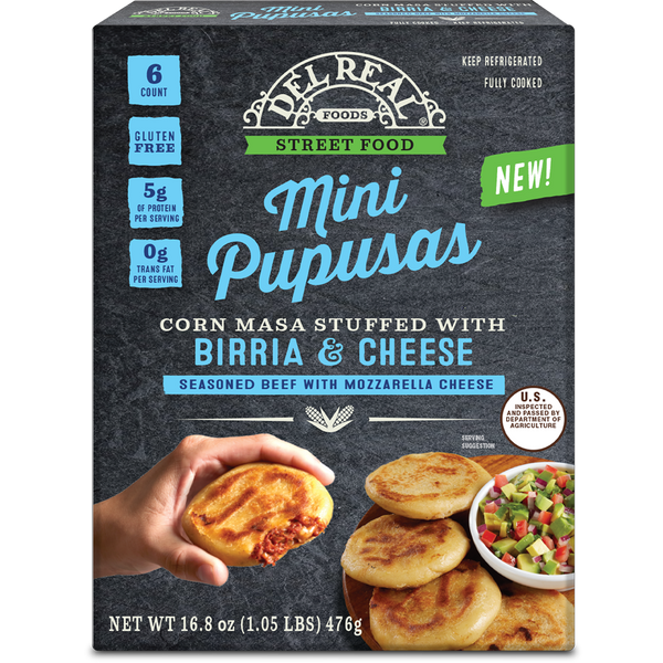 Birria and Cheese Mini Pupusas Del Real Foods