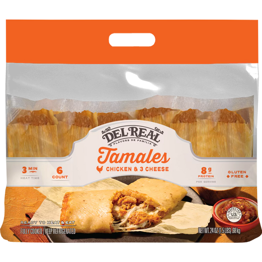 CHICKEN AND THREE CHEESE TAMALES