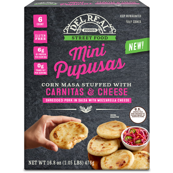 Carnitas & Cheese Mini Pupusas Del Real Foods