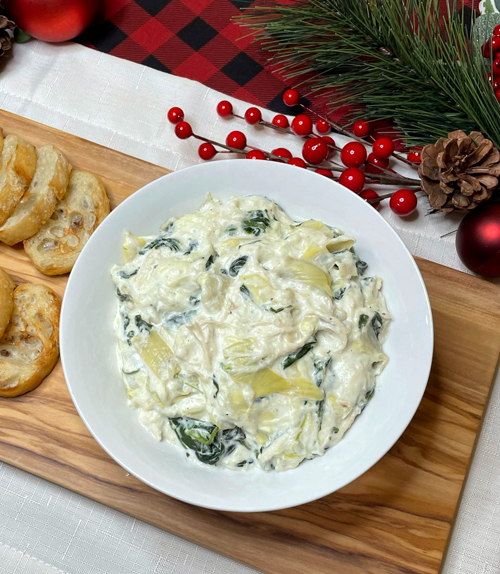 SHREDDED CHICKEN ARTICHOKE DIP