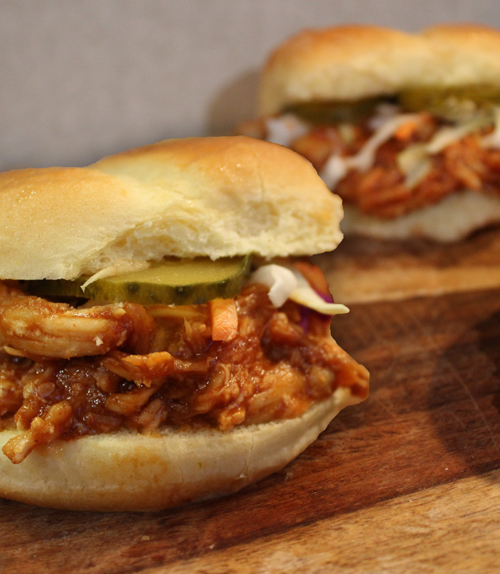 PULLED BBQ CHICKEN SLIDERS