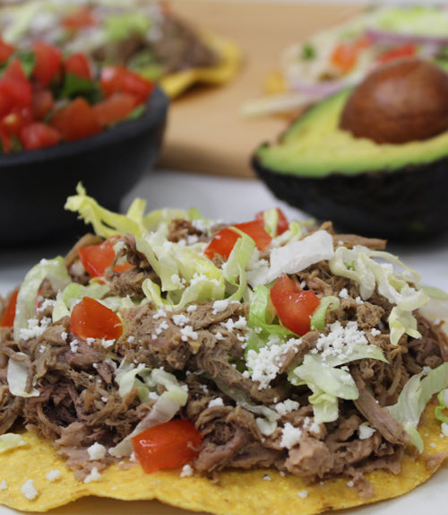 TOSTADAS DE CARNE DESHEBRADA