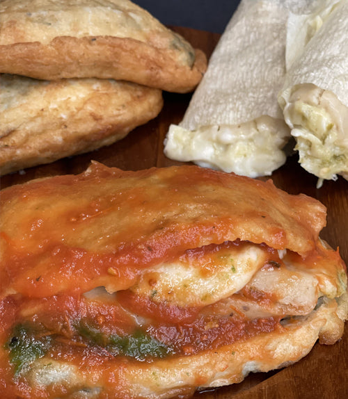 CHILE RELLENO STUFFED WITH CHEESE TAMALE