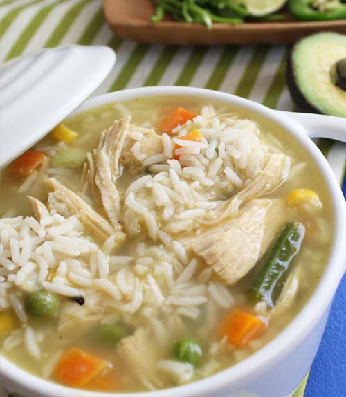 CILANTRO LIME CHICKEN AND RICE SOUP