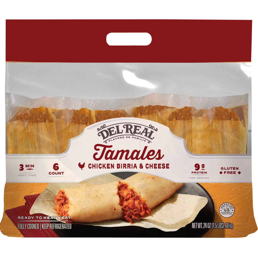 CHICKEN  BIRRIA AND CHEESE TAMALES