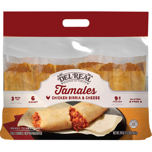 CHICKEN  BIRRIA AND CHEESE TAMALES