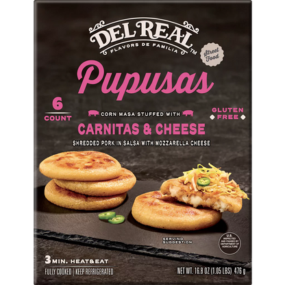 CARNITAS AND CHEESE PUPUSAS
