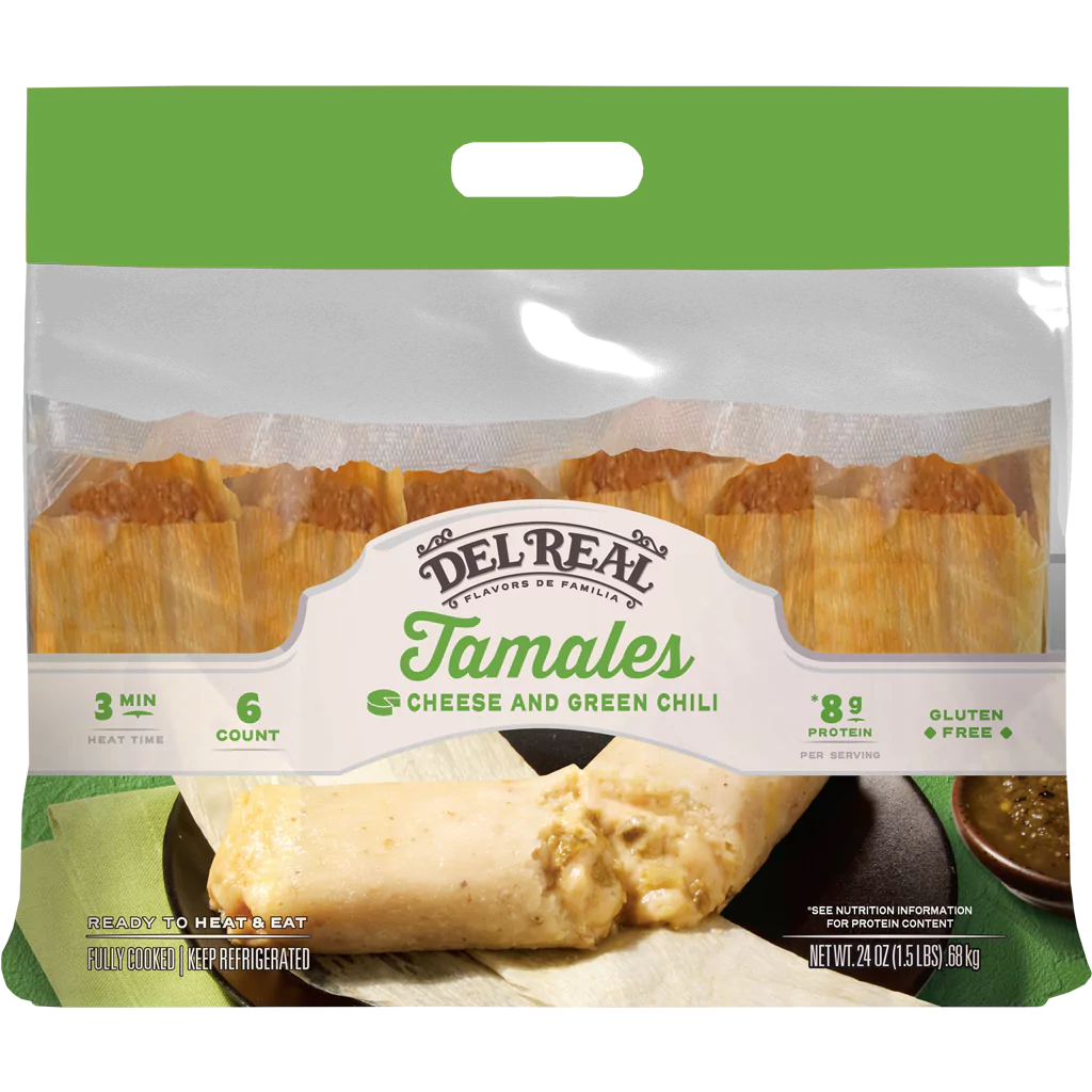 CHEESE AND GREEN CHILI TAMALES