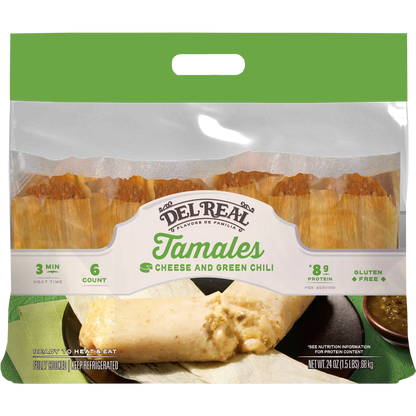 CHEESE AND GREEN CHILI TAMALES